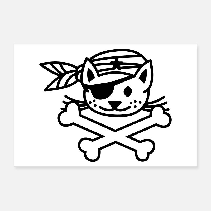pirate kitty Poster 90x60 cm