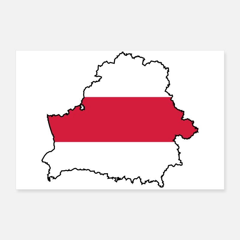 Silhouette of Belarus Poster 36" x 24" (90x60 cm)