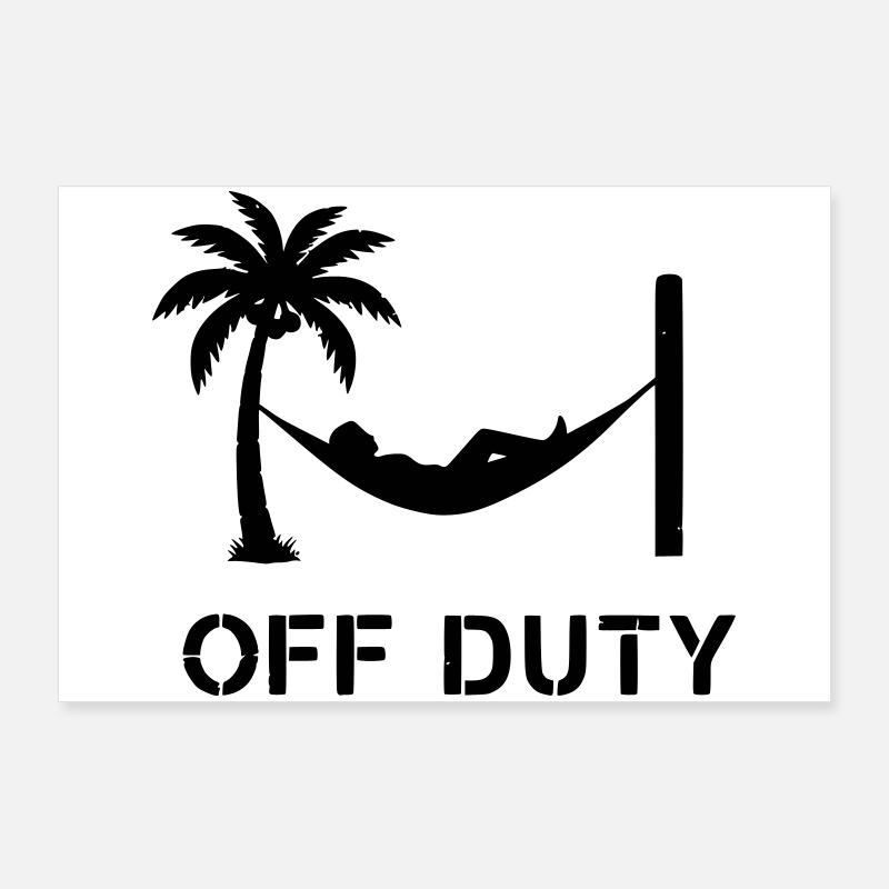 Hängematte Off Duty Feierabend Poster 90x60 cm