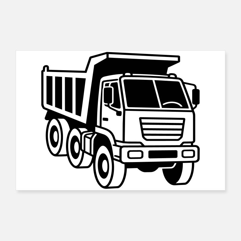 dump truck Poster 36" x 24" (90x60 cm)
