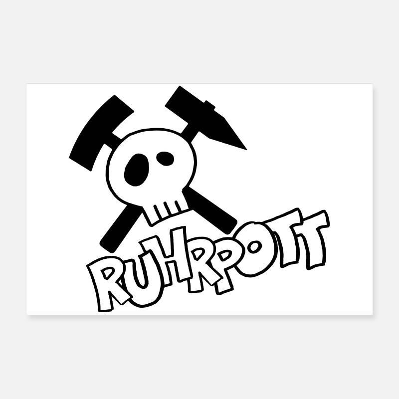 Ruhrpott Pirat - schwarz Poster 90x60 cm