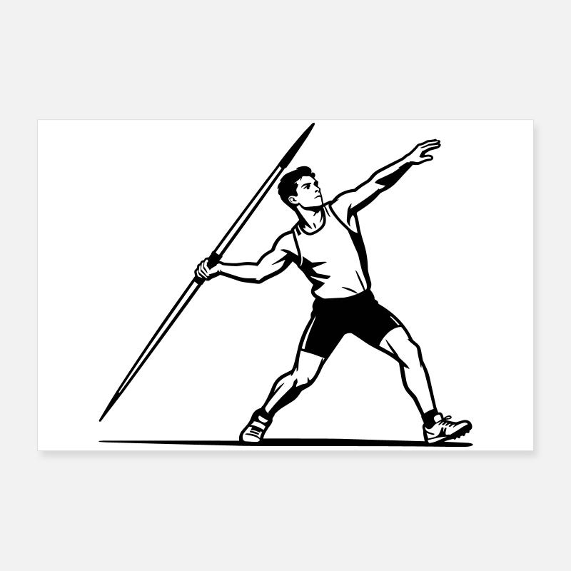 javelin throw Poster 36" x 24" (90x60 cm)