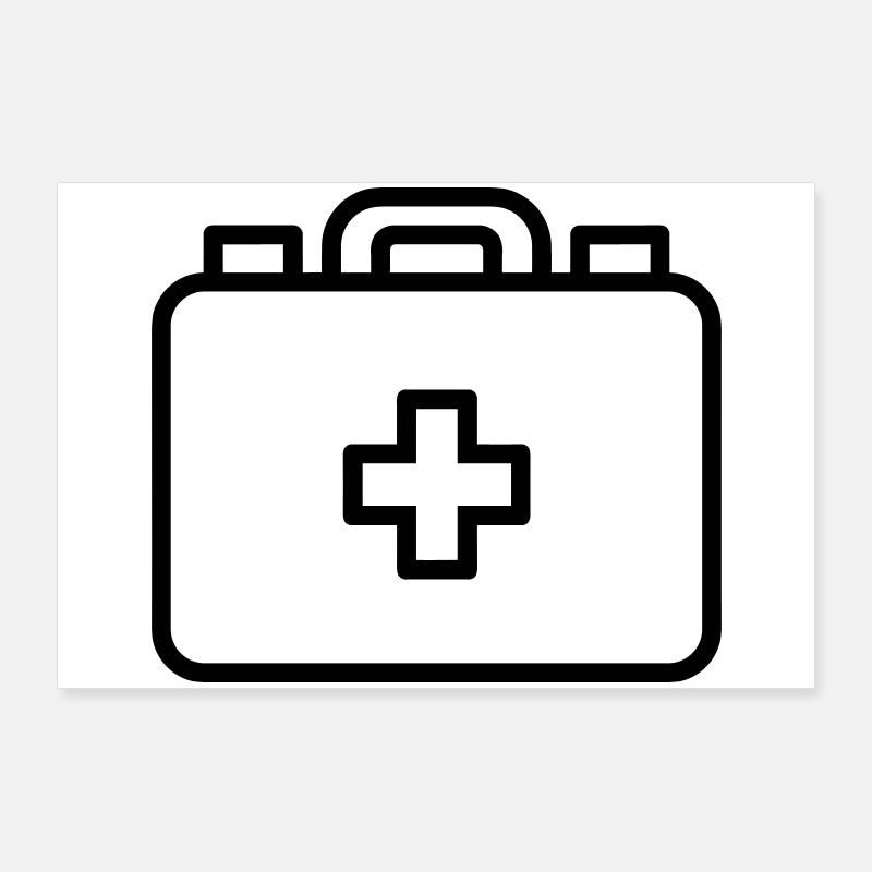 trousse de secours Poster 90 x 60 cm