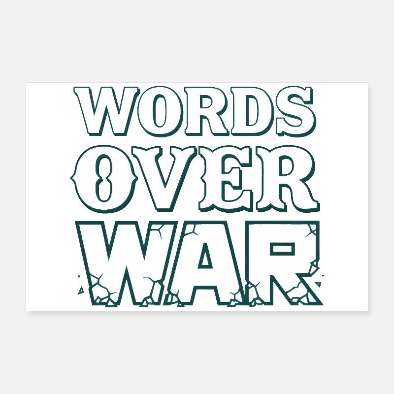 WORTE ÜBER KRIEG #1 – Lass uns reden. Poster 90x60 cm