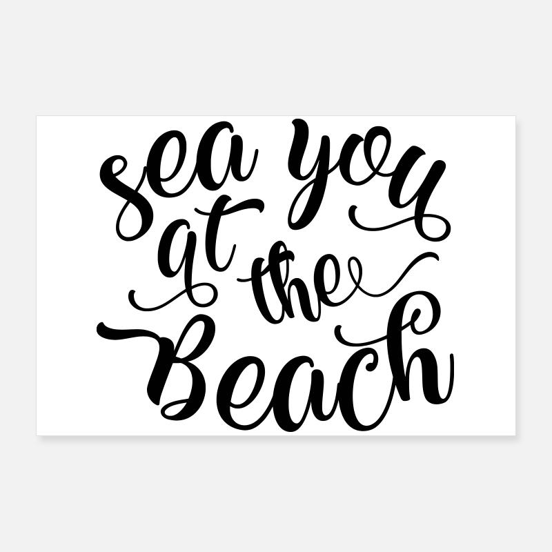 A bientôt sur la plage Poster 90 x 60 cm