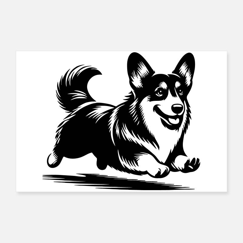 Welsh Corgi Poster 36" x 24" (90x60 cm)