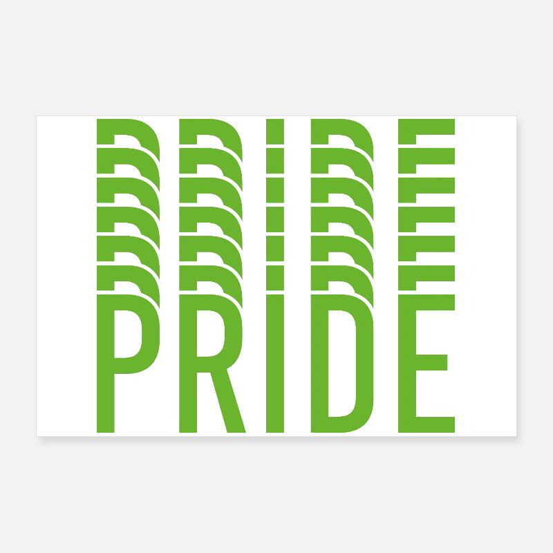 Lime Green Pride Textdesign Poster 90x60 cm