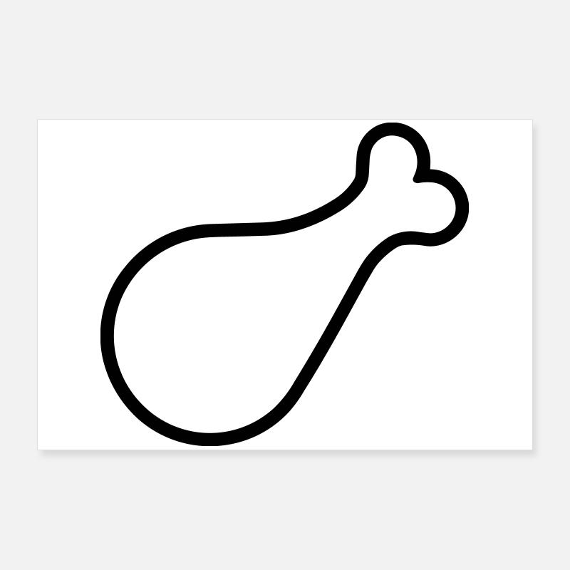 cuisse de poulet Poster 90 x 60 cm