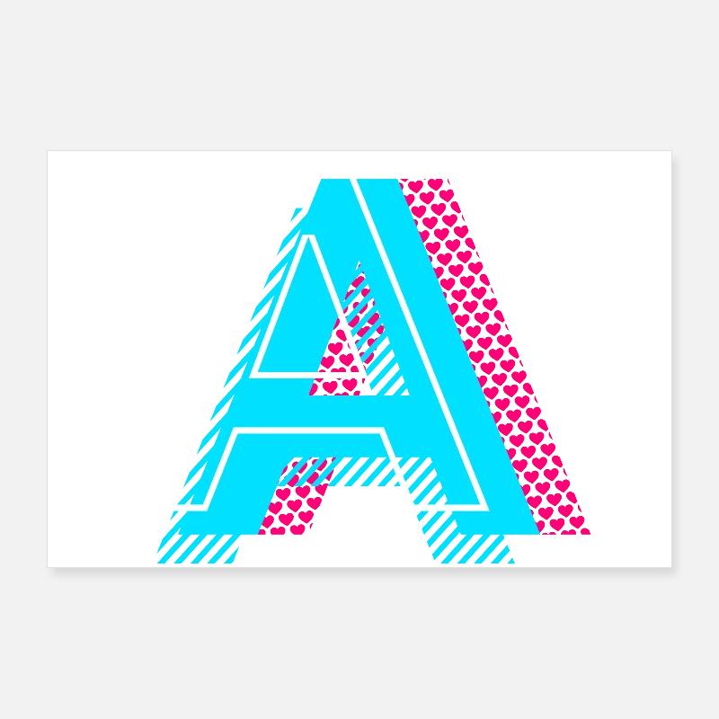 Initial letter A Poster 36" x 24" (90x60 cm)