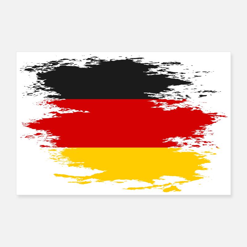 Drapeau de l’Allemagne utilisé Design Poster 90 x 60 cm