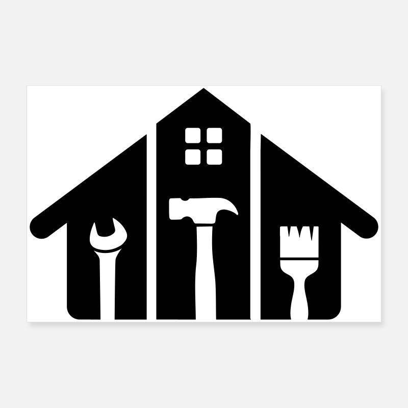 Home & Craft – Hammer Brush Tool Poster 36" x 24" (90x60 cm)