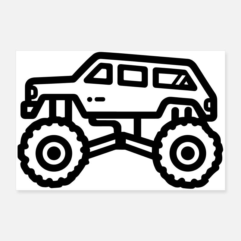 monster truck Poster 90 x 60 cm