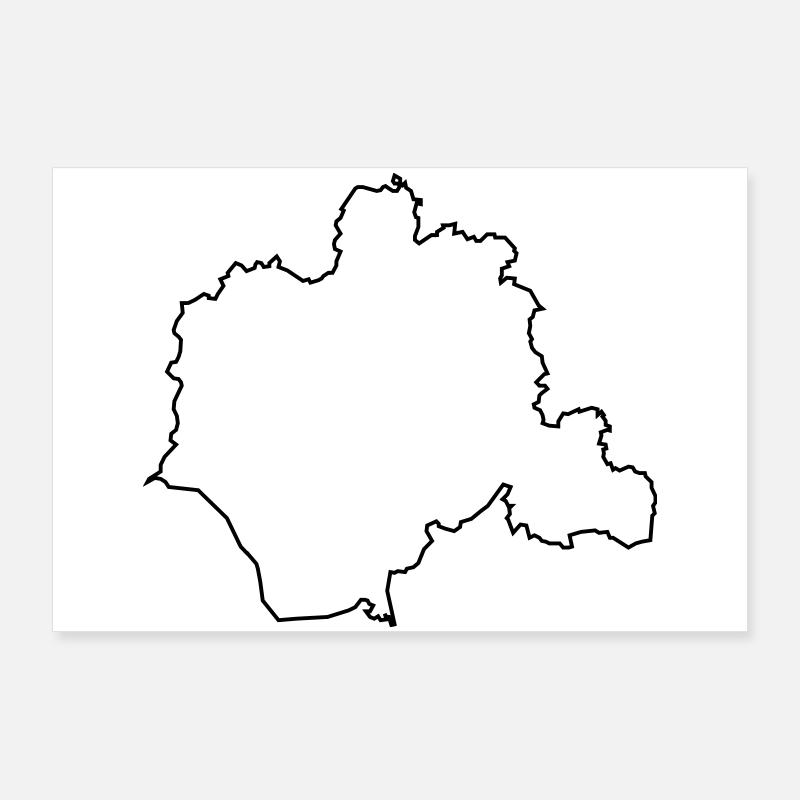 Contour du cercle Lippe Poster 90 x 60 cm