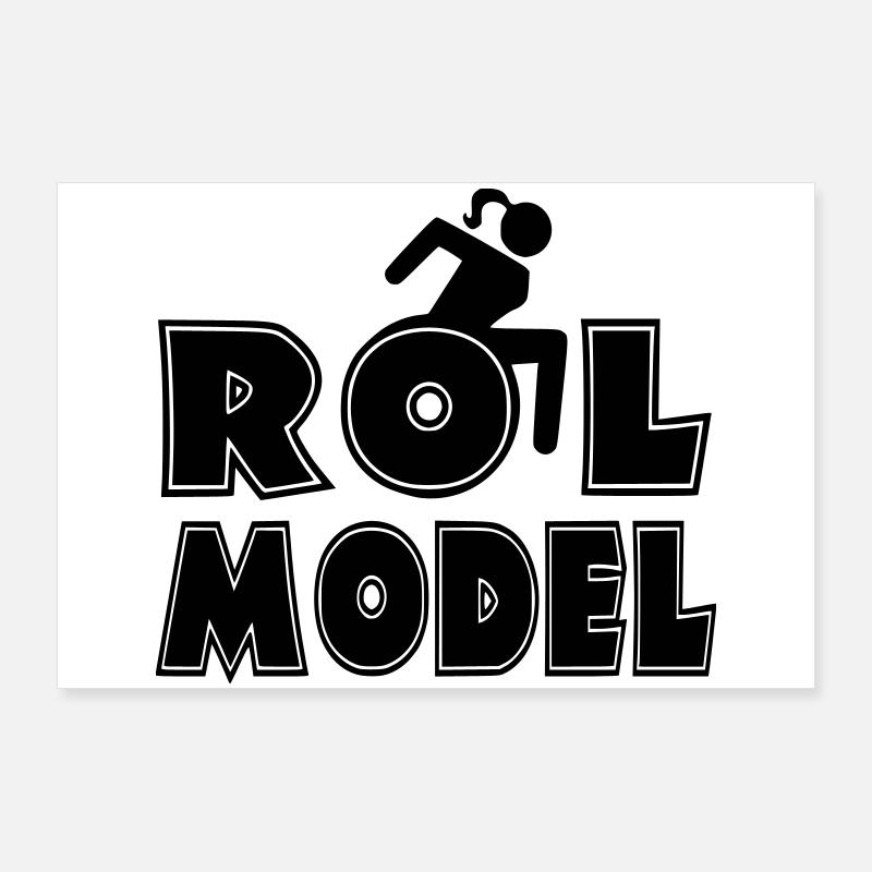 Jeder Rollstuhlfahrer ist ein Vorbild * Poster 90x60 cm