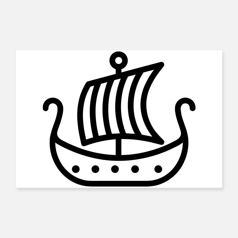Bateau Viking Poster 90 x 60 cm