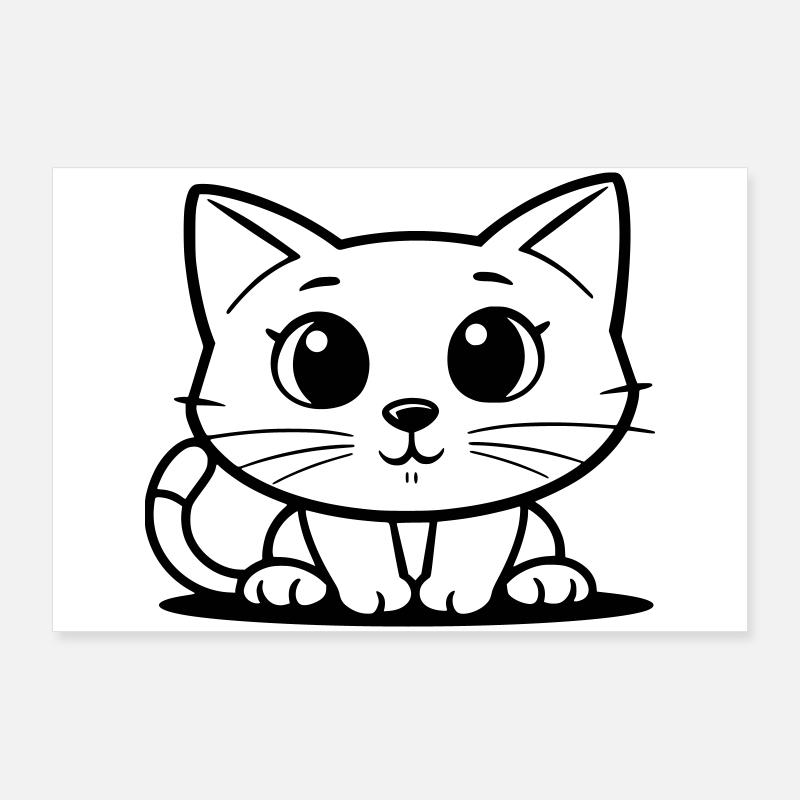 Silhouette de l’emblème de minuit Poster 90 x 60 cm