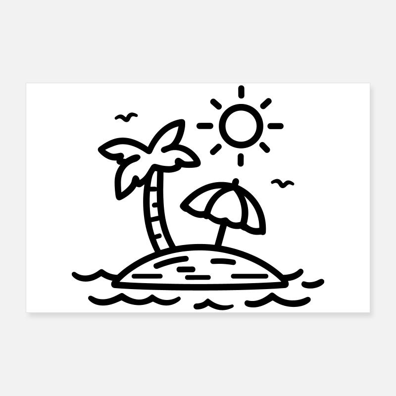 beach Poster 36" x 24" (90x60 cm)