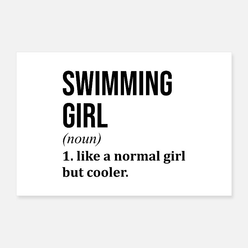 Schwimmen Poster 90x60 cm