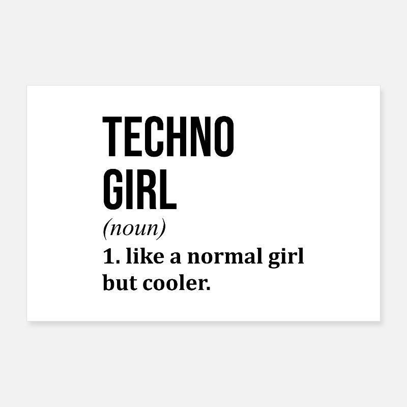 Techno Poster 36" x 24" (90x60 cm)