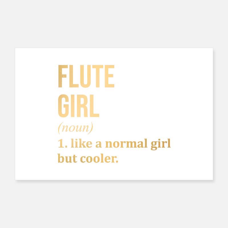 Flöte Poster 90x60 cm