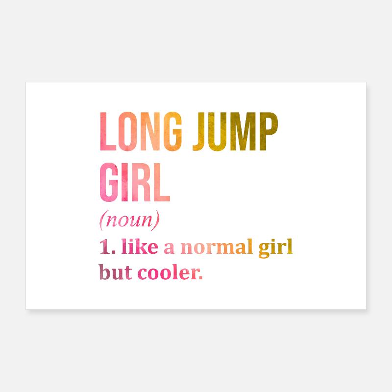 Long Jump Poster 36" x 24" (90x60 cm)