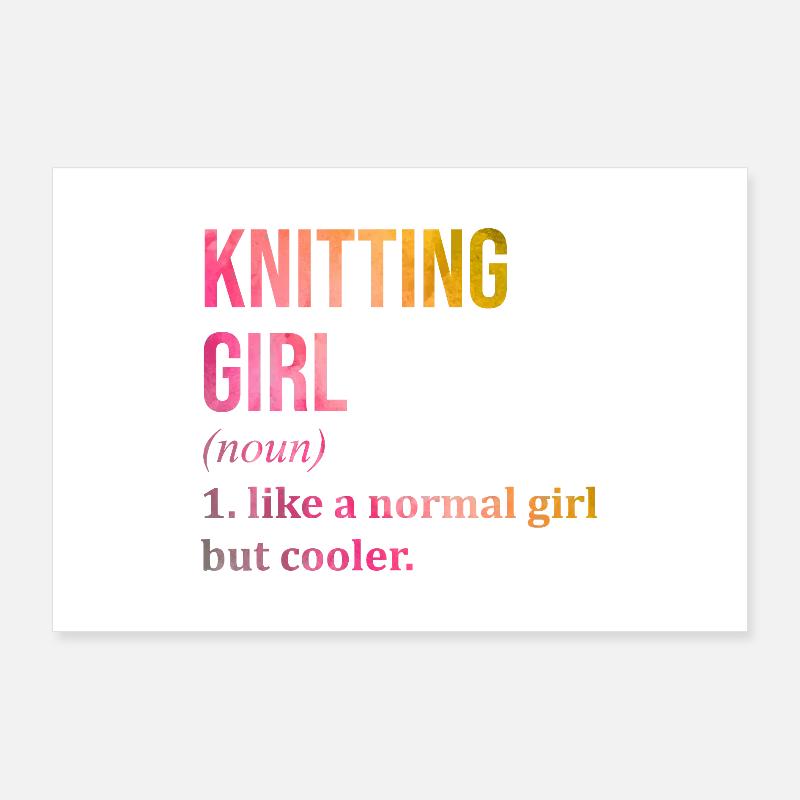 Knitting Poster 36" x 24" (90x60 cm)