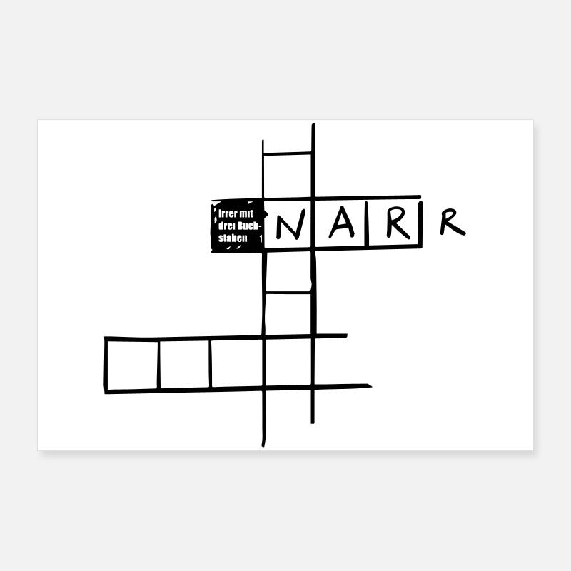 Lunatique avec 3 lettres Poster 90 x 60 cm