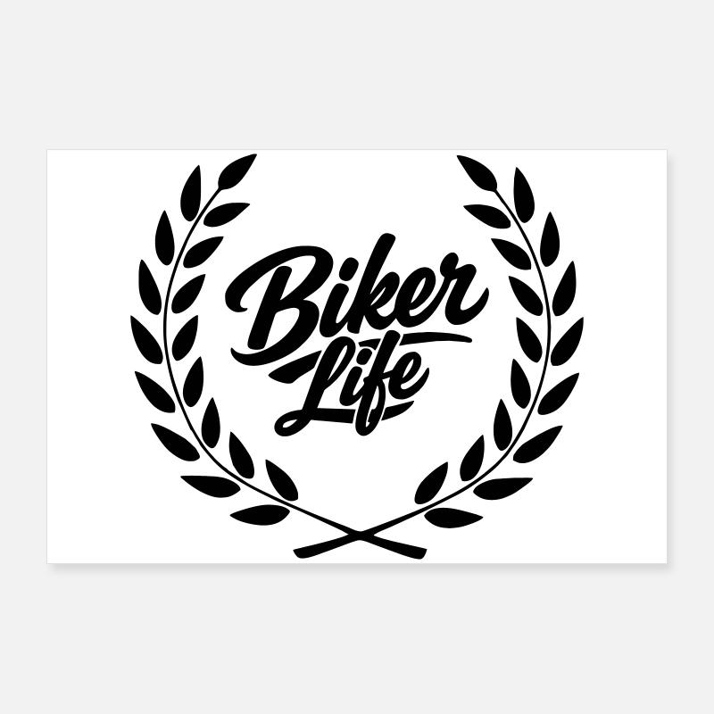 Biker Life Poster 36" x 24" (90x60 cm)