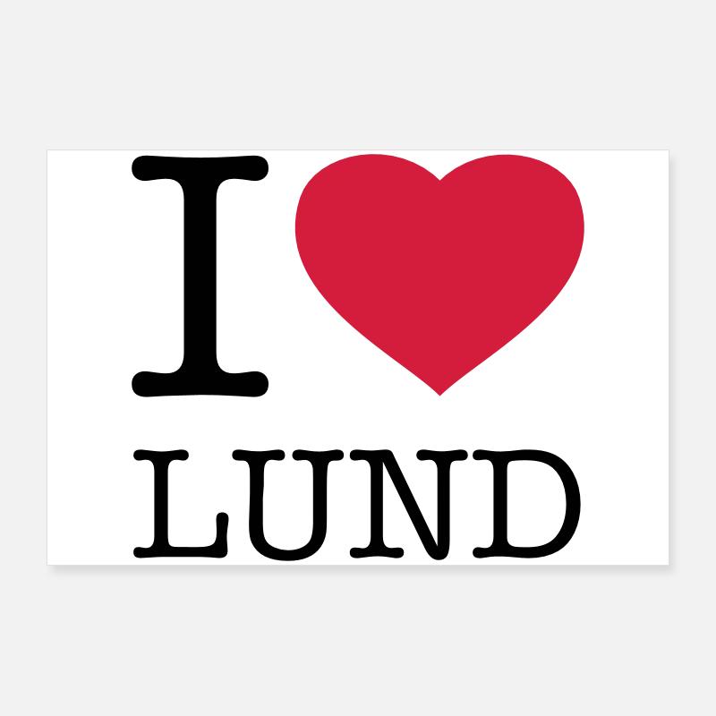 I LOVE LUND Suède Poster 90 x 60 cm