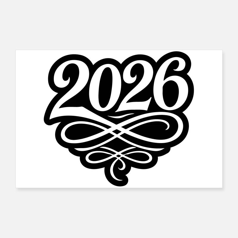 2026 Jahr Poster 90x60 cm