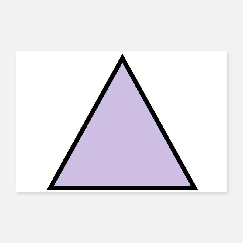 forme de triangle hippie triangle - Poster 90 x 60 cm - blanc