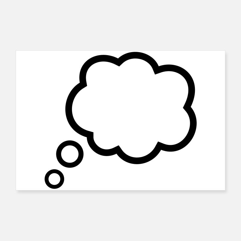 Thinking Bubble Comic Thought Bubble Bubble Pensieri Poster 90x60 cm