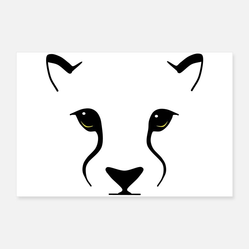 Big cat gaze – elegance with bite Poster 36" x 24" (90x60 cm)