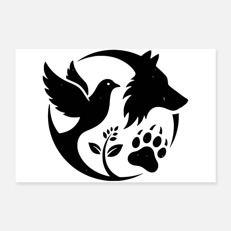 logoprotection animal Poster 90 x 60 cm