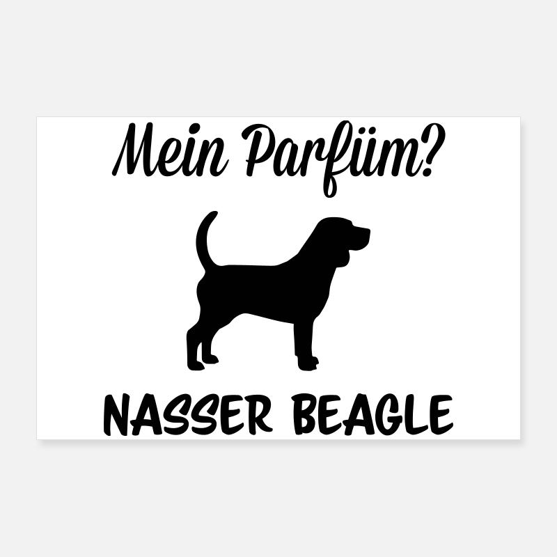 Parfüm nasser Beagle Poster 90x60 cm
