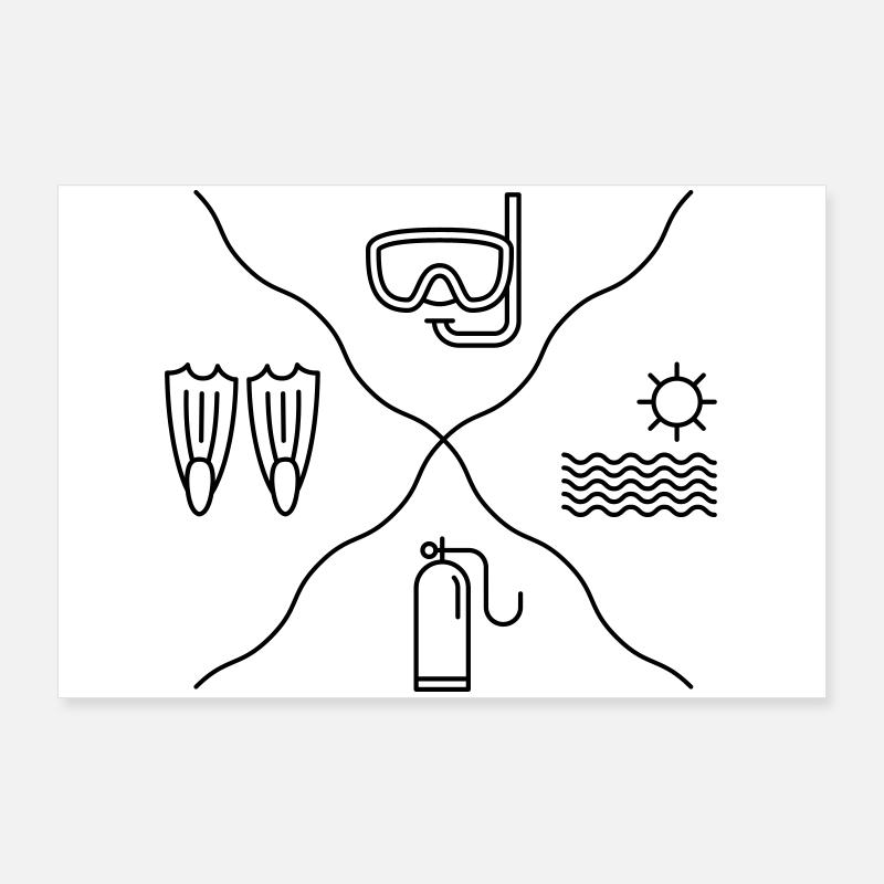 Plongée Poster 90 x 60 cm