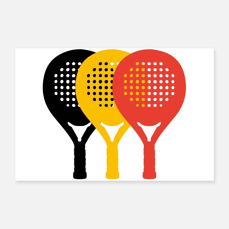 padel Belgium tricolore Poster 36" x 24" (90x60 cm)