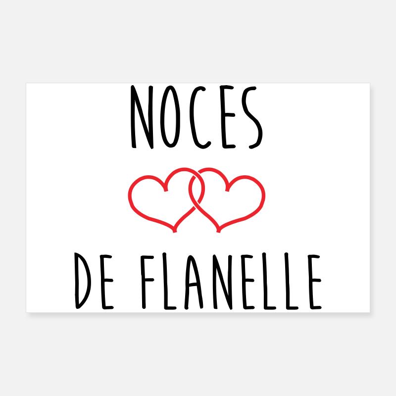 Flannel-Hochzeit – 43 Jahre Ehe Poster 90x60 cm