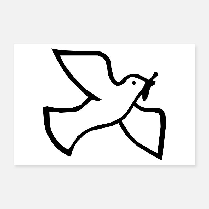 Colombe de la paix Poster 90 x 60 cm