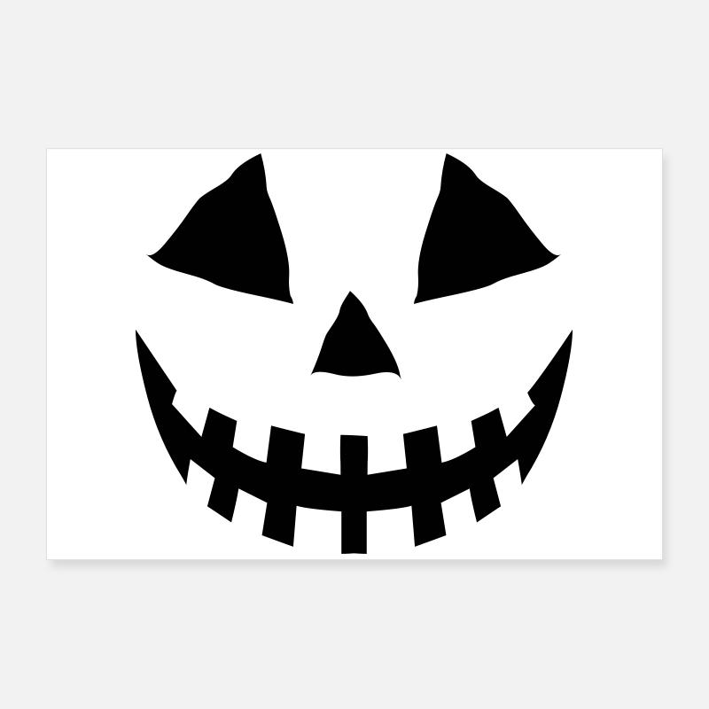 Kürbis schwarz flex Poster 90x60 cm