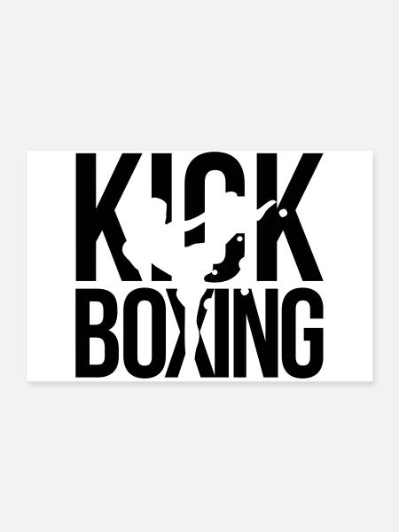 kick boxing - Poster 36" x 24" (90x60 cm) - white - Front