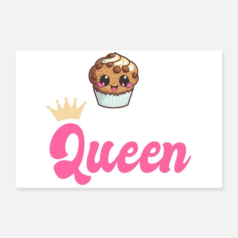 Muffin Backen Bäckerin Poster 90x60 cm