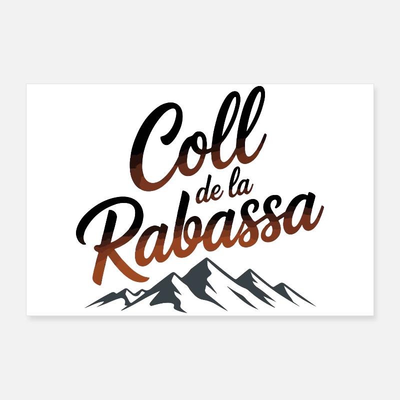 Coll de la Rabassa Climb Script Art Poster 90 x 60 cm