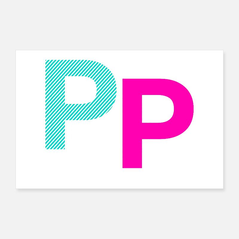 Lettre P Poster 90 x 60 cm
