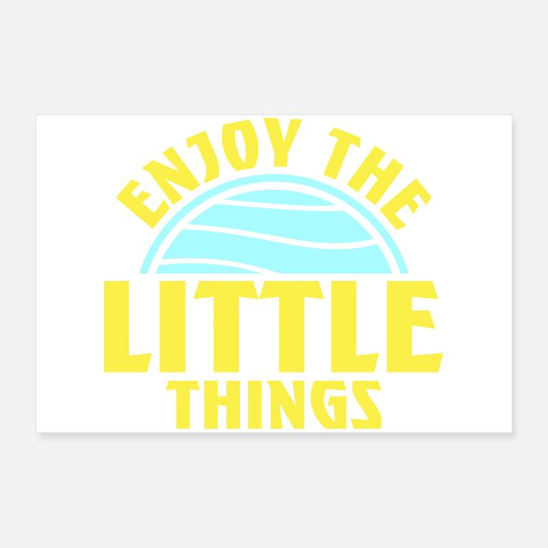 Enjoy The Little Things Gratitude Mindfulness Poster 36" x 24" (90x60 cm)