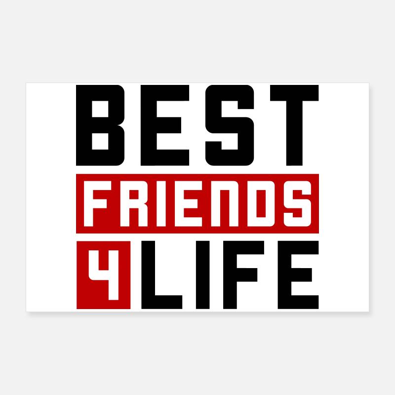 Beste Freunde Spruch Freundschaft Poster 90x60 cm