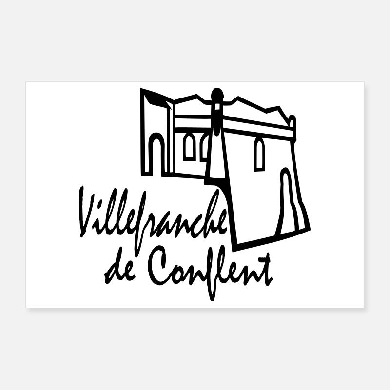 villefranche de conflent, frankreich, pyrenees de Poster 90x60 cm