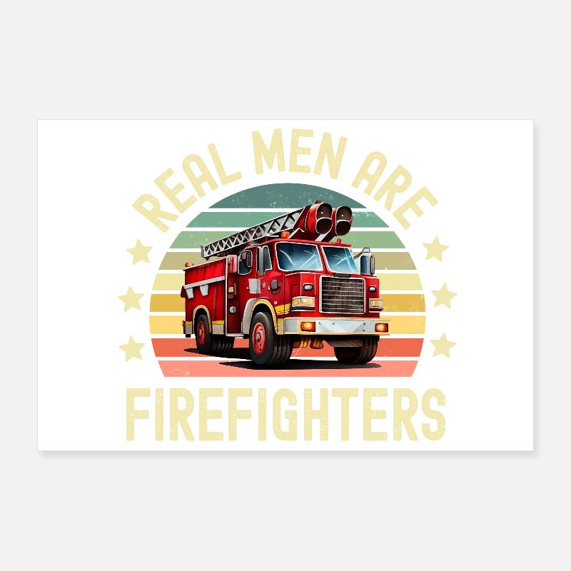 Pompiers Poster 90 x 60 cm