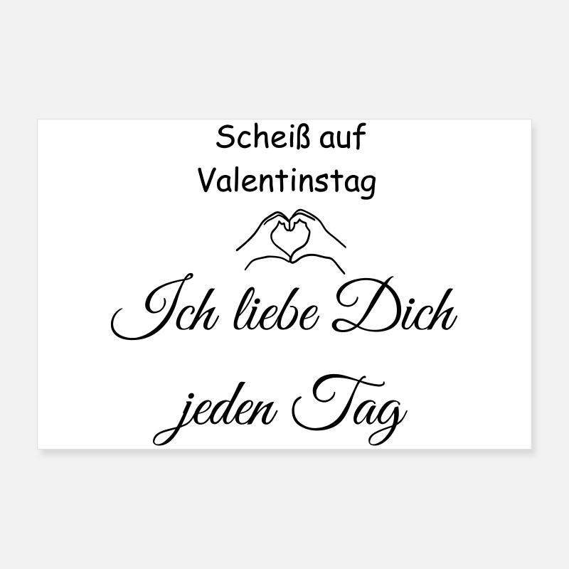 Scheiss auf Valentinstag Poster 90x60 cm
