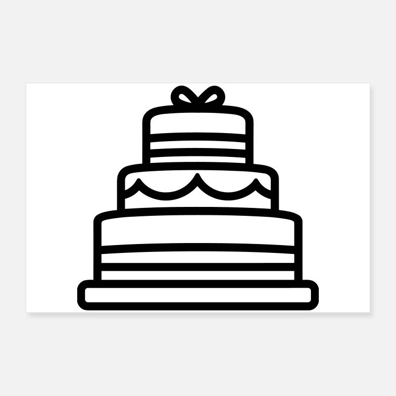 gâteau d'anniversaire  Poster 90 x 60 cm